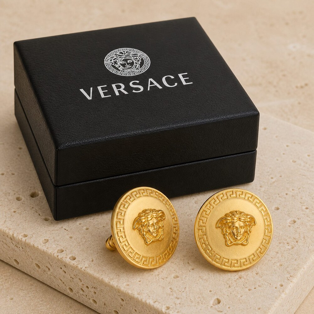 Versace Bold Statement Earrings Style 3 | New with Box - Picture 2 of 9